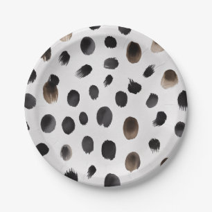 Assiettes En Carton Chien noir et or Chien Poster de animal Dalmatien 