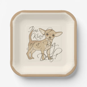Assiettes En Carton Chihuahua Je suis un peu un Carré mignon