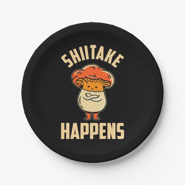 Assiettes En Carton Chiitake aux champignons (Devant)