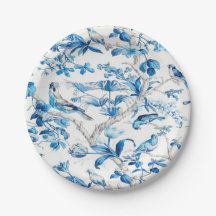 Chinoiserie bleue et blanche