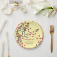 Chinoiserie d'oiseaux Jaunes Tropical CustomPaper