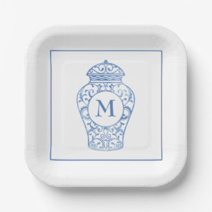 Assiettes En Carton Chinoiserie Plaques de jarre de gingembre monogram