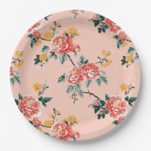 Chinoiserie rose pâle Floral