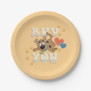Assiettes En Carton Chiot Scooby-Doo "Ruv You"
