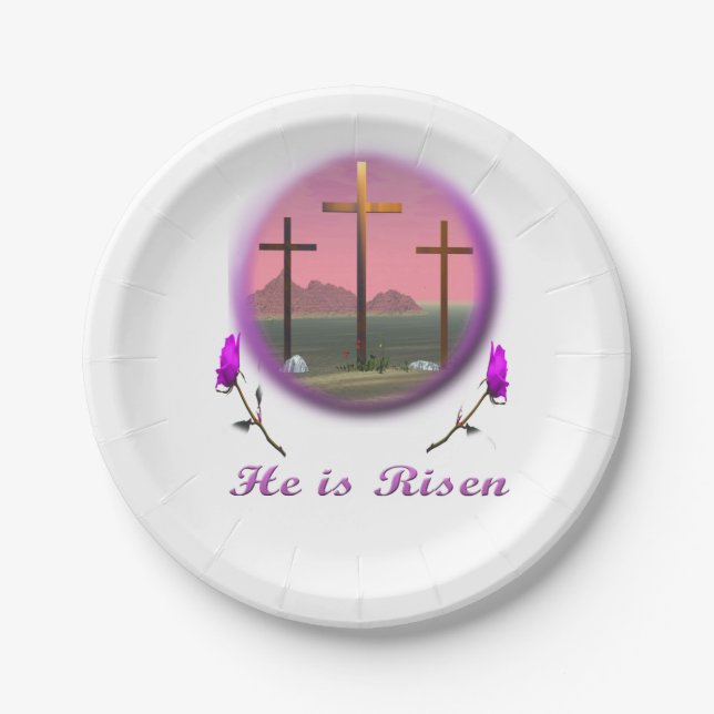 Assiettes En Carton Christ ressuscité (Devant)