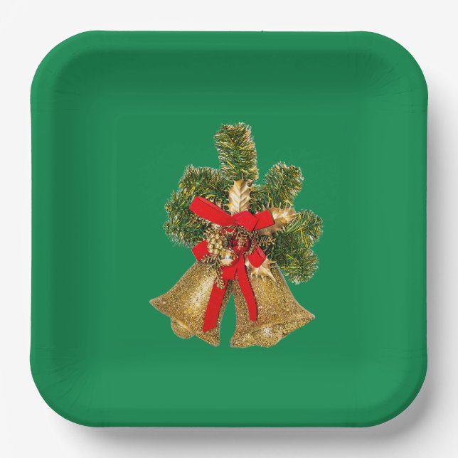 Assiettes En Carton Christmas Bells (Recto)