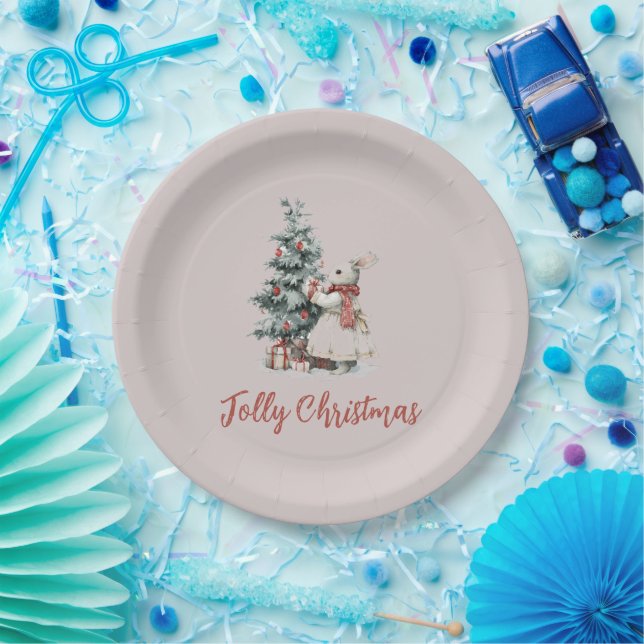 Assiettes En Carton Christmas Celebration Paper Plate | Joyful Holiday (Fête)