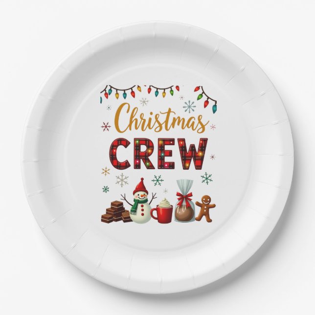Assiettes En Carton Christmas Crew (3) (Devant)