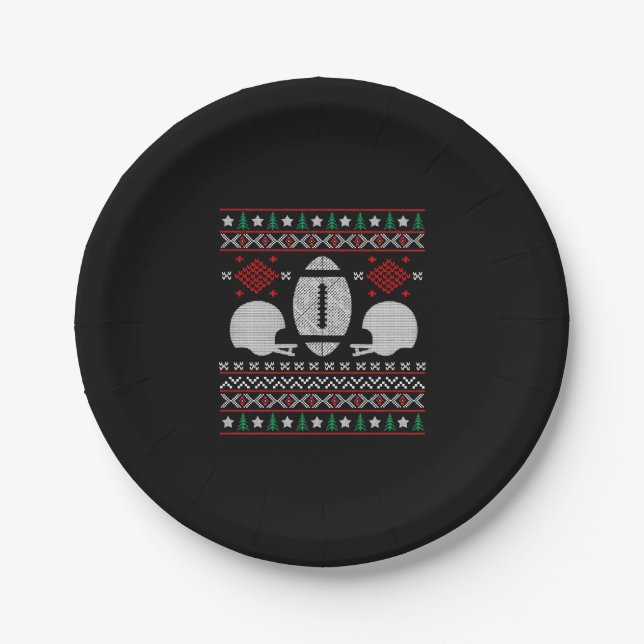 ASSIETTES EN CARTON CHRISTMAS FOOTBALL (Devant)