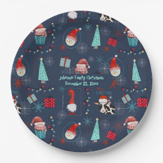 Assiettes En Carton Christmas Fun Custom Name and Date