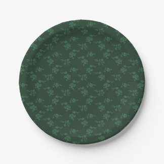 Assiettes En Carton  Christmas Green Floral