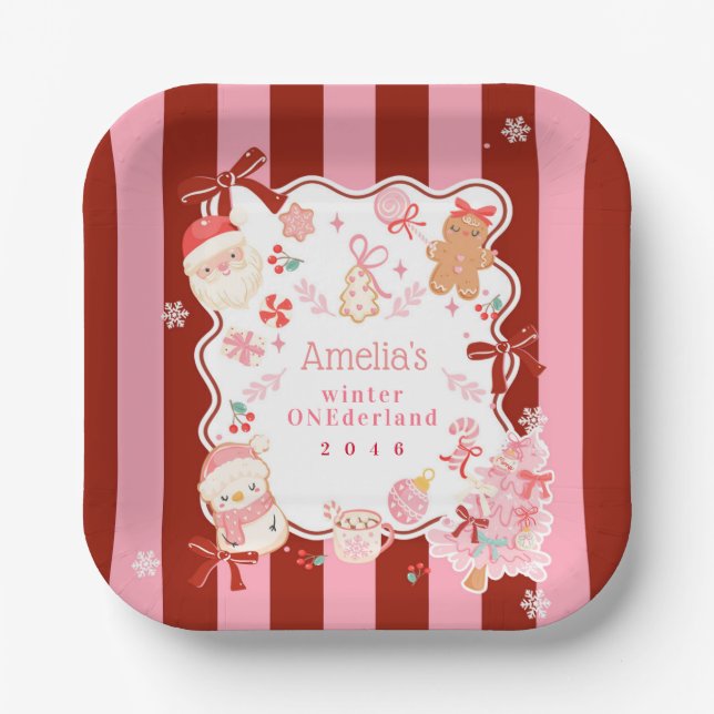 Assiettes En Carton Christmas Holiday Paper Plate for Any Events (Recto)