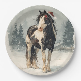 Assiettes En Carton Christmas Paper Plate / Beautiful Paint Horse 