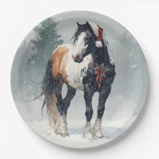 Assiettes En Carton Christmas Paper Plate / Beautiful Paint Horse 
