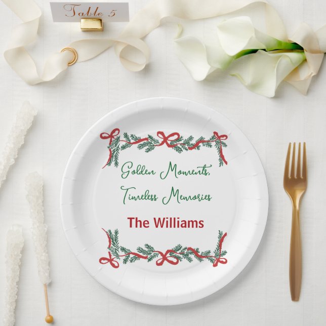 Assiettes En Carton Christmas Paper Plates – Holiday Celebrations (Mariage)