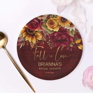 Assiettes En Carton Chute nuptiale douche bordeaux tournesols rose