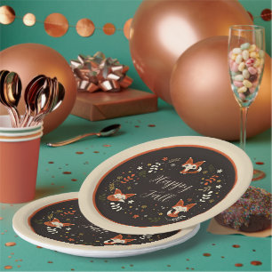 Assiettes En Carton Chute Renards avec Plaques de papier personnalisab