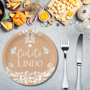 Assiettes En Carton Cielito Lindo Mexicaine Fiesta Baby shower neutre