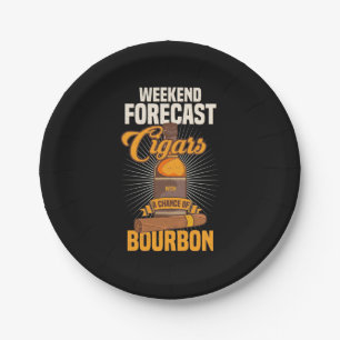 Assiettes En Carton Cigar Lover   Weekend Forecast Cigars