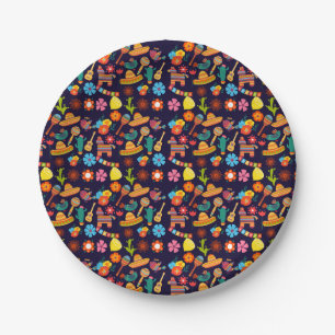 Assiettes En Carton Cinco De Mayo Mexicain mignon motif