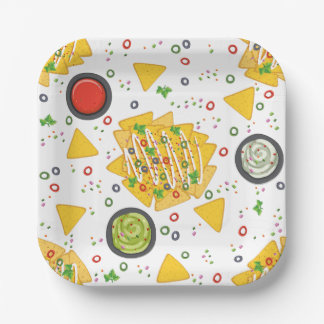 Assiettes En Carton cinco de mayo mexico nachos guacamole