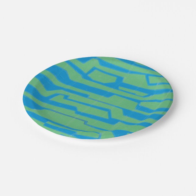 Assiettes En Carton Circuit V moderne (Angle)