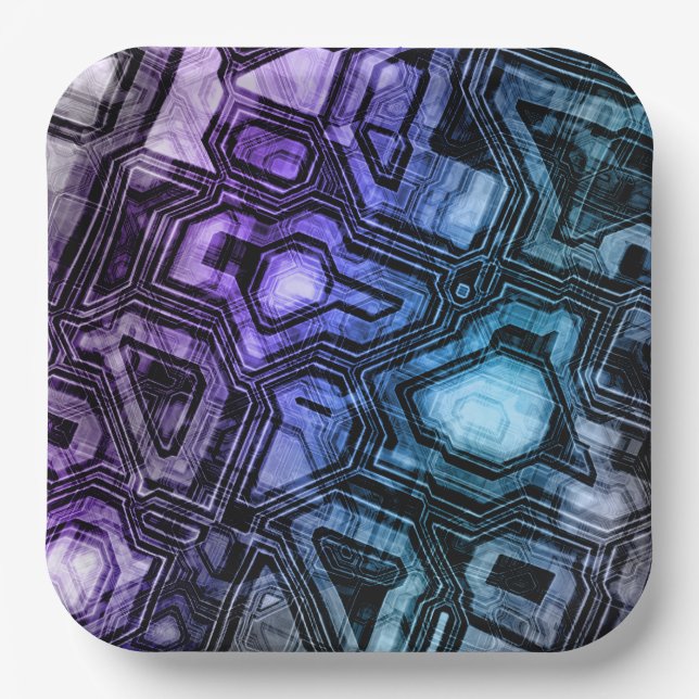 Assiettes En Carton circuits gemstone - astro shadow : (Recto)