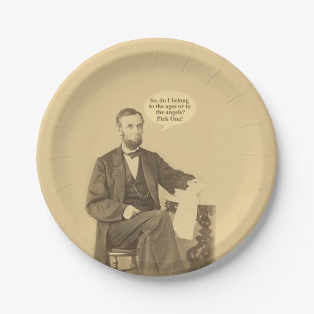 Assiettes En Carton Citation historique de Lincoln Ages ou Angels (Devant)