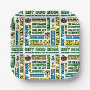 Assiettes En Carton Citations de pique-nique de Yogi Bear et Motif d'e