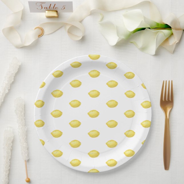 Assiettes En Carton Citron - Mariage (Mariage)