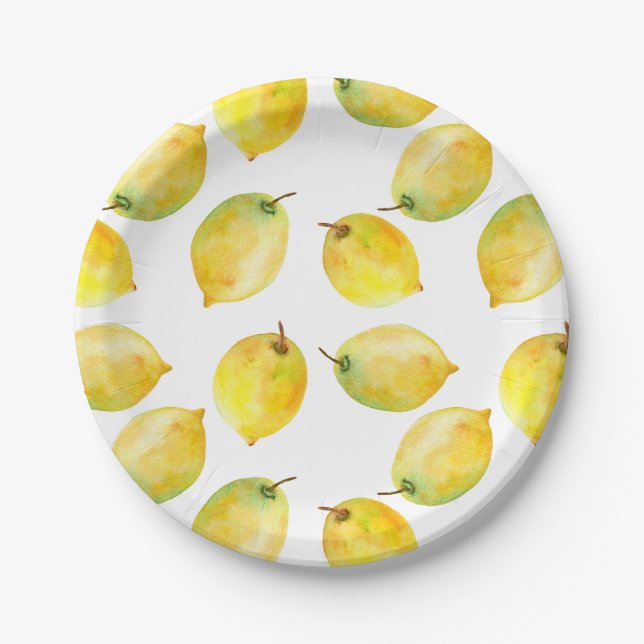 Assiettes En Carton Citrons (Devant)