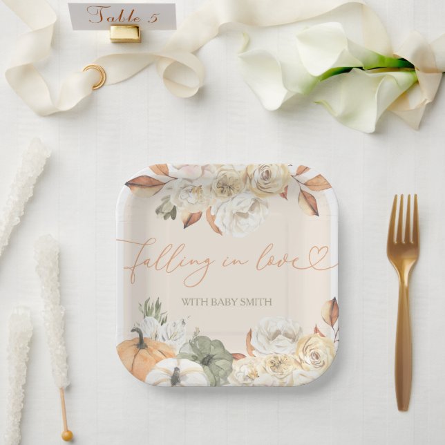 Assiettes En Carton Citrouille Automne  Automne Baby shower (Mariage)
