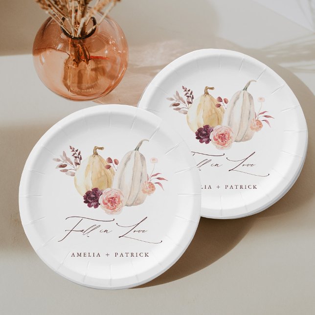 Assiettes En Carton Citrouille Automne  Automne Mariage (Créateur téléchargé)
