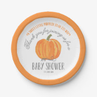 Citrouille d'automne | Plaque de papier Baby showe