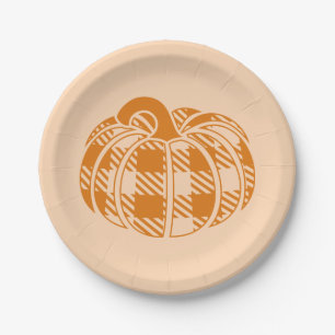 Assiettes En Carton Citrouille de l'automne de l'Action de grâce