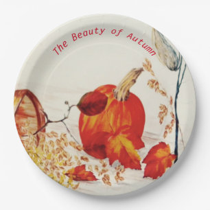 Assiettes En Carton Citrouille de l'automne, la vie continue ~ Plaques