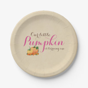 Assiettes En Carton Citrouille Fall First Birthday Party Plaques papie
