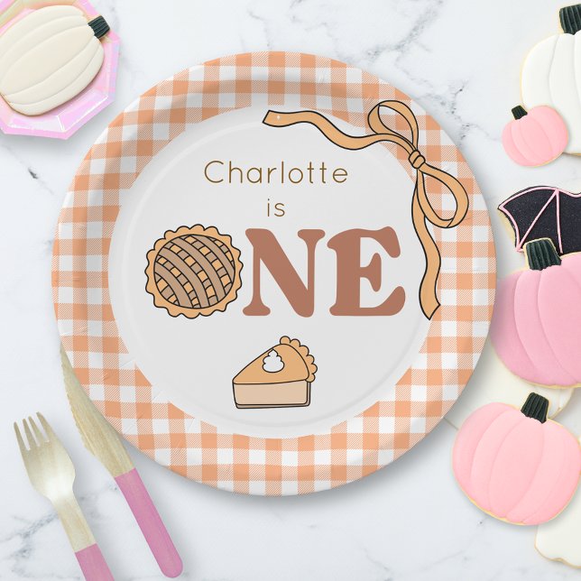 Assiettes En Carton Citrouille Pie 1er anniversaire (Créateur téléchargé)