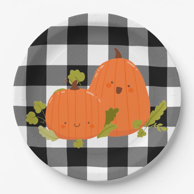 Assiettes En Carton Citrouilles bons thanksgivings Sur Plaid (Devant)