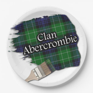 Assiettes En Carton Clan Abercrombie Scottish Tartan Paint Brush