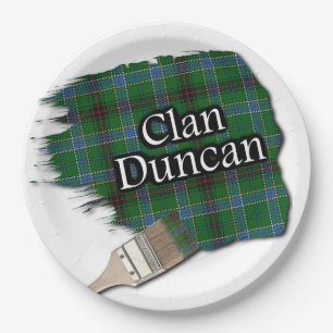 Assiettes En Carton Clan Duncan Scottish Tartan Paint Brush