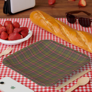 Assiettes En Carton Clan écossais de Buchanan Tartan