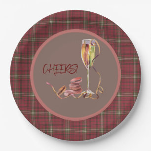 Assiettes En Carton Clan écossais Tartan Morrison Red Christmas Chefs