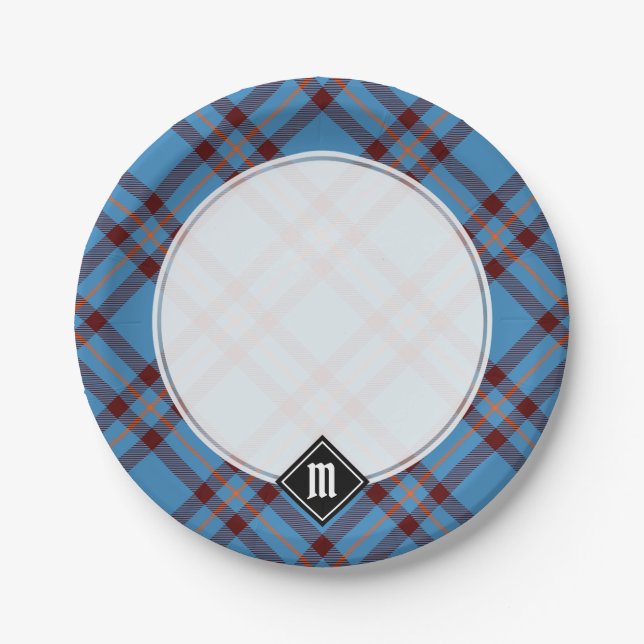 Assiettes En Carton Clan Elliot Plaques Tartan anciennes (Devant)
