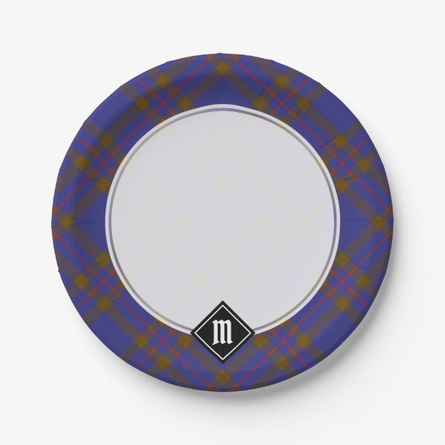 Assiettes En Carton Clan Elliot Plaques Tartan Modernes (Devant)