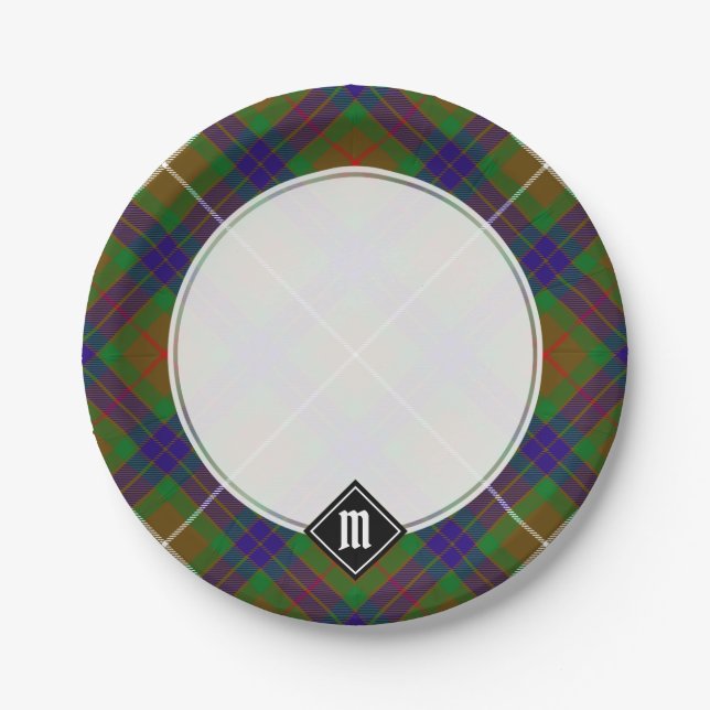 Assiettes En Carton Clan Fraser Chasse Tartan Plaques en papier (Devant)