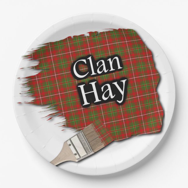 Assiettes En Carton Clan Hay Scottish Tartan Paint Brush (Devant)