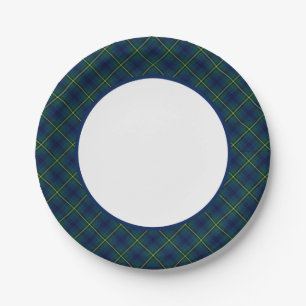 Assiettes En Carton Clan Johnston Tartan Border