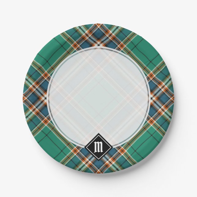 Assiettes En Carton Clan MacFarlane Tartan de chasse antique (Devant)