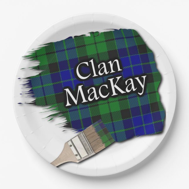 Assiettes En Carton Clan MacKay Scottish Tartan Paint Brush (Devant)
